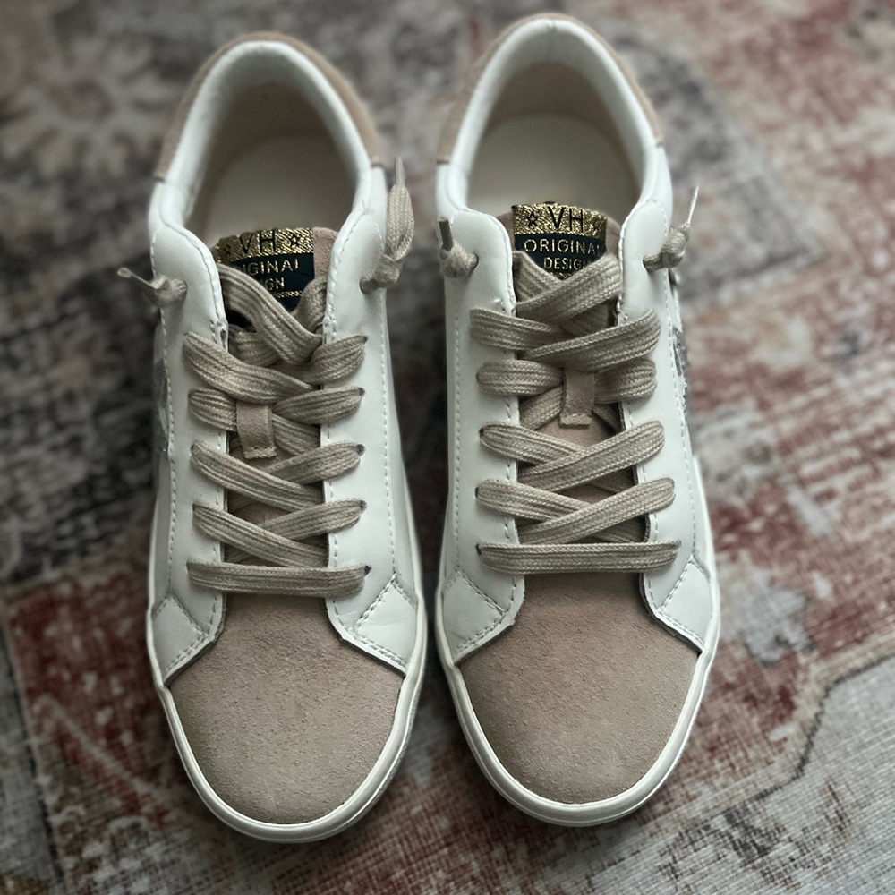 Suede Rhinestone Star Sneakers | Vintage Havana